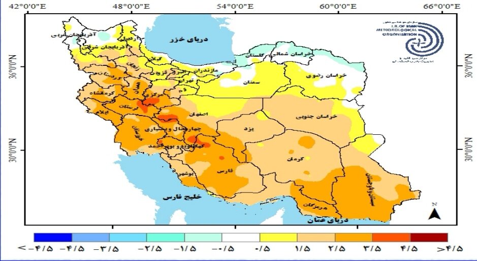 بارش‌ها کمتر و هوا گرم‌تر از بلندمدت بود + جدیدترین پیش‌بینی بارندگی‌ها در کشور