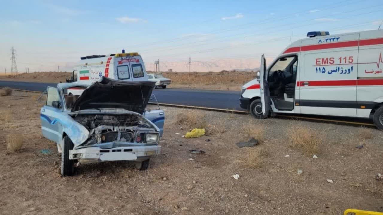 تصادف پیکان‌ وانت و لیفان در محور شهرضا - اصفهان با ۴ فوتی و یک مصدوم + عکس