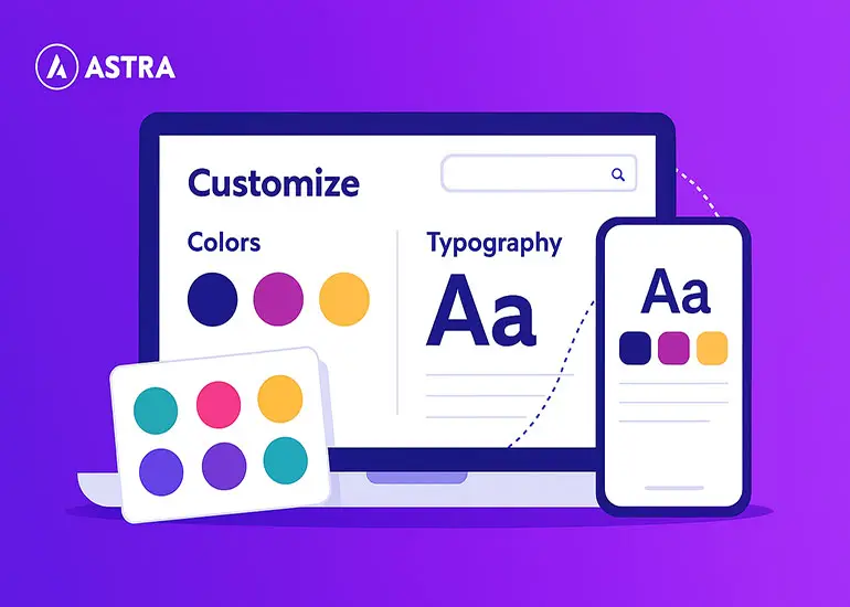 انتخاب رنگ و فونت مناسب در آسترا