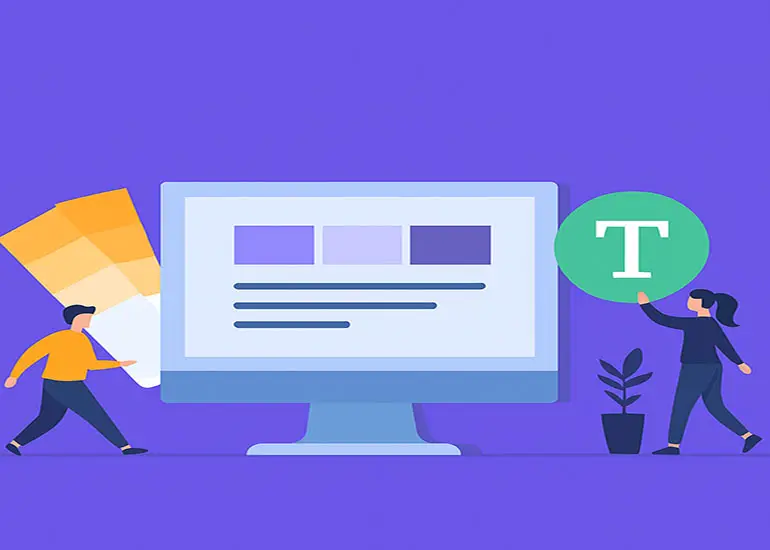 تنظیمات قالب آسترا مرتبط با رنگ و فونت