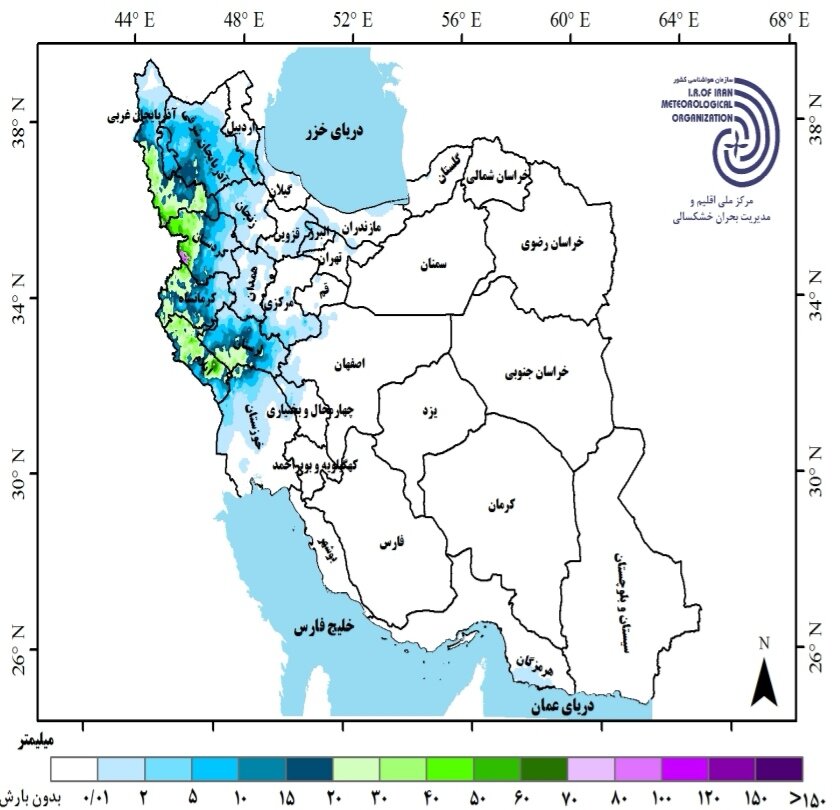 پیش بینی بارش استان ها و تحلیل کارنامه بارش کشور در سال زراعی ۱۴۰۴ 1 پیش بینی بارش استان ها و تحلیل کارنامه بارش کشور در سال زراعی ۱۴۰۴