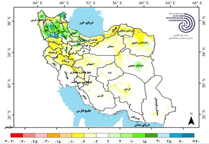 آخرین وضعیت بارش و خشکسالی کشور؛ کدام استانها پربارش و کدام مناطق خشک است؟ 2 ۵