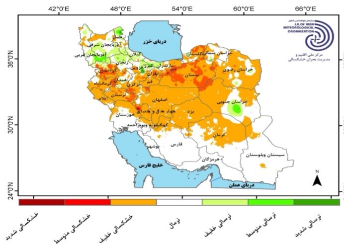 آخرین وضعیت بارش و خشکسالی کشور؛ کدام استانها پربارش و کدام مناطق خشک است؟ 3 ۵