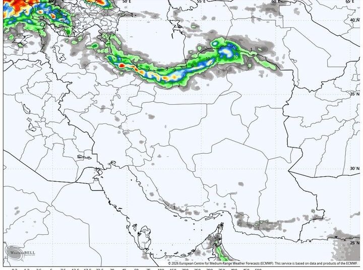 بارش‌های رگباری، رعدوبرق و باد شدید در ۸ استان؛ تشدید گرما در تهران