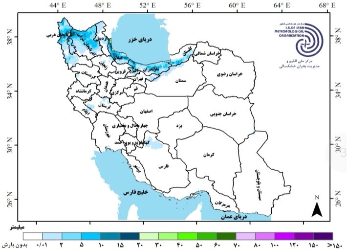 تضاد اقلیمی در هفته سیوششم؛ بارش فراتر از نرمال در گیلان و کمبارشی در بیشتر مناطق کشور 1 ا