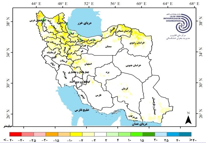 تضاد اقلیمی در هفته سیوششم؛ بارش فراتر از نرمال در گیلان و کمبارشی در بیشتر مناطق کشور 2 ا