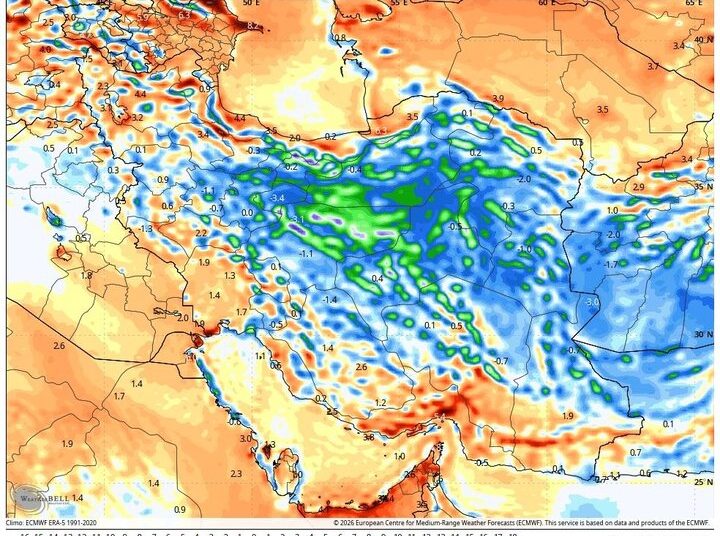 هشدار تشدید فعالیت سامانه بارشی و ناپایداری‌های جوی در ۵ استان